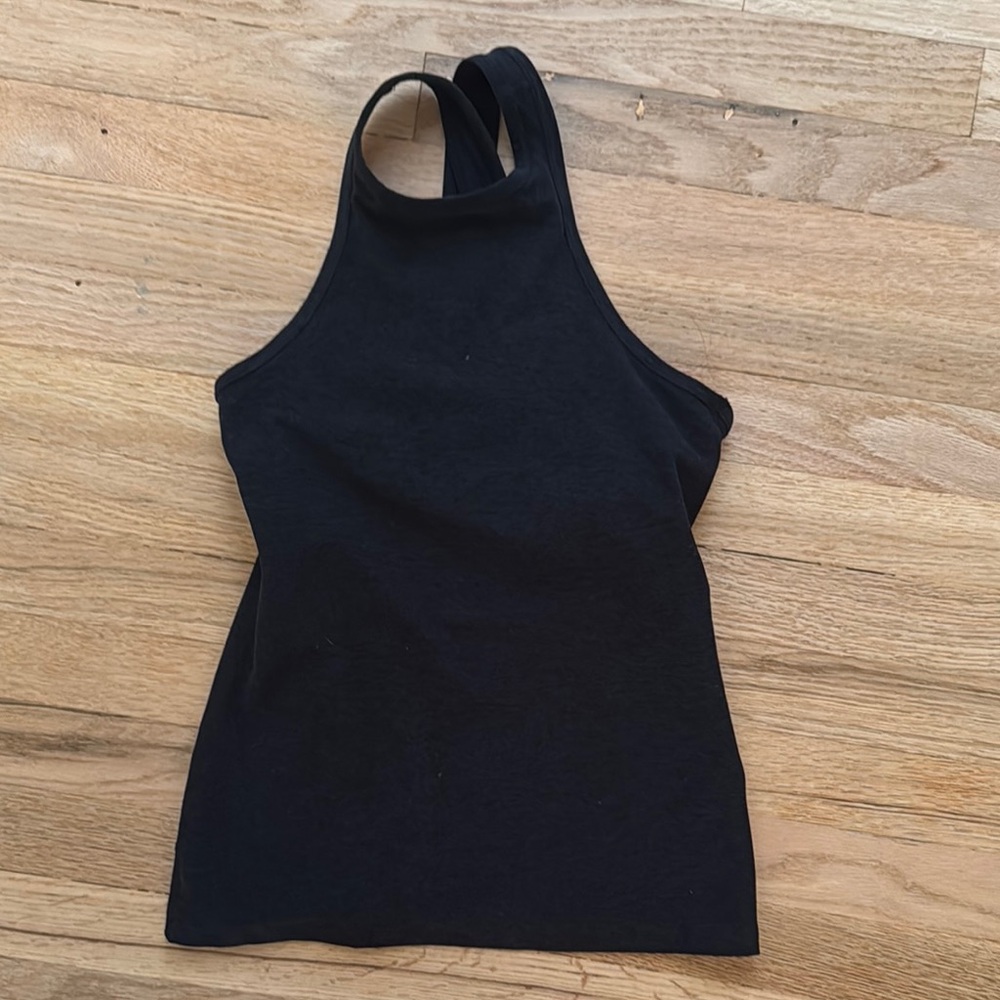 Beyond Yoga Black Fitted Backless Tank Top